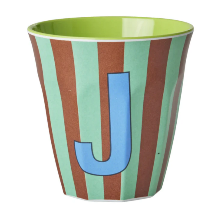 Rice Rice | Mok melamine mint J stripes