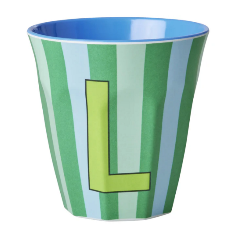 Rice Rice | Mok melamine L groen stripes
