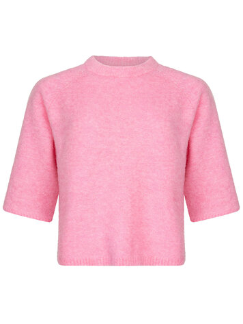 Ydence | Knitted sweater Bunny coral pink