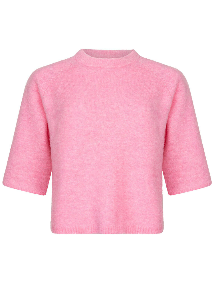 Ydence | Knitted sweater Bunny coral pink