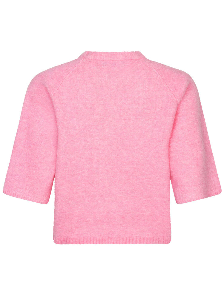 Ydence | Knitted sweater Bunny coral pink