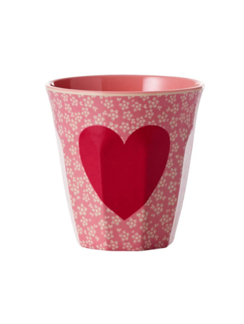 Rice | Mok melamine Heart roze print
