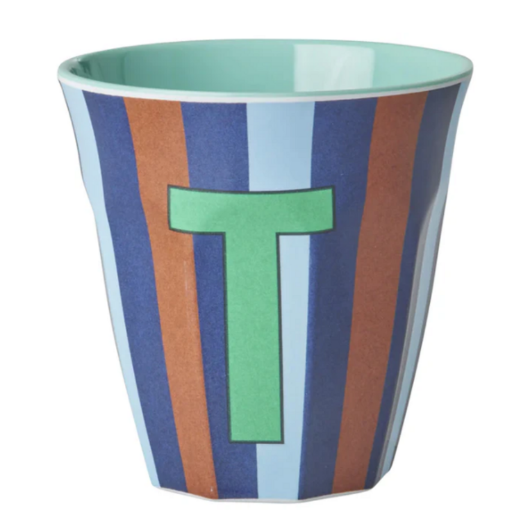 Rice | Mok melamine T blauw stripes