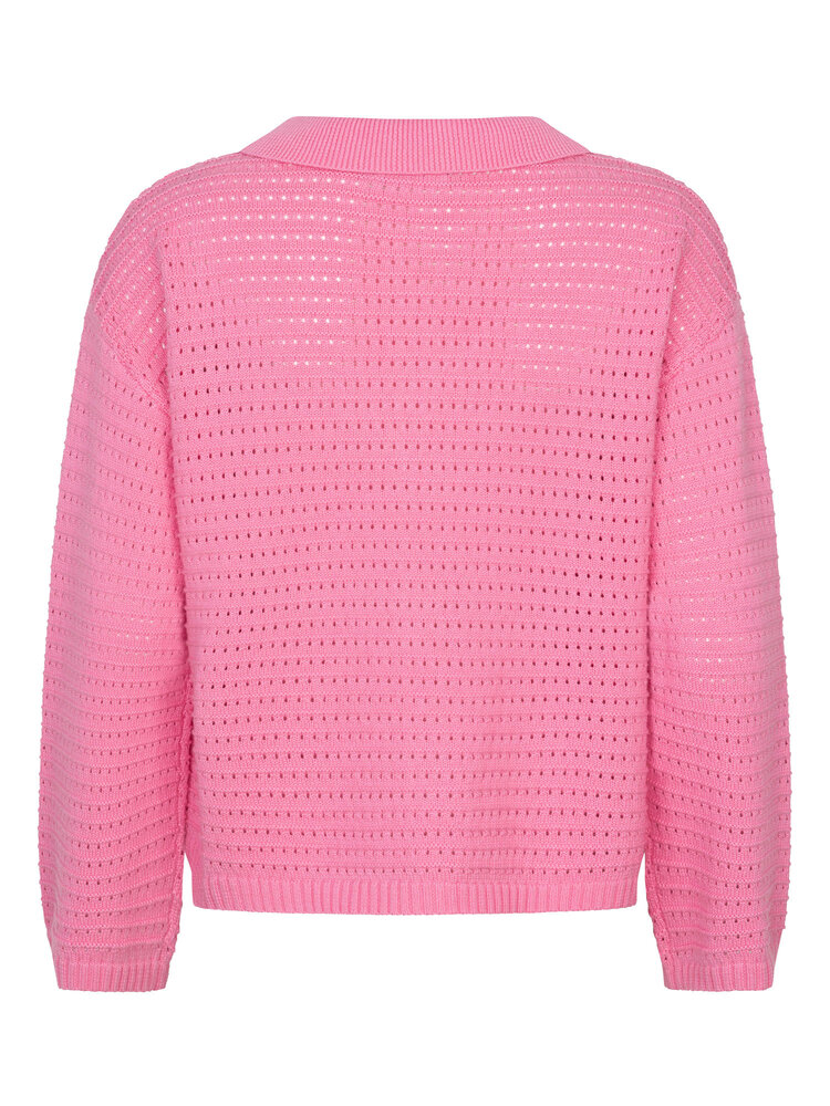 Ydence | Knitted top Clara coral pink