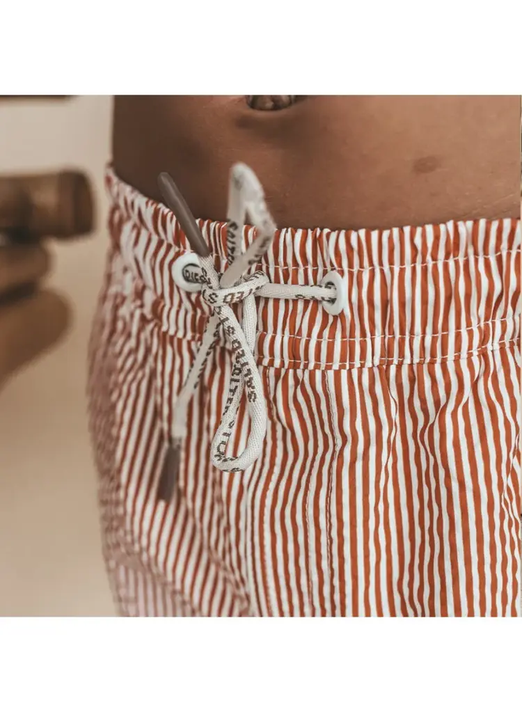 Salted Stories  Salted Stories | Zwembroek seersucker bombay brown