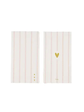 Zusss Zusss | Servetten rechthoek streep hartjes