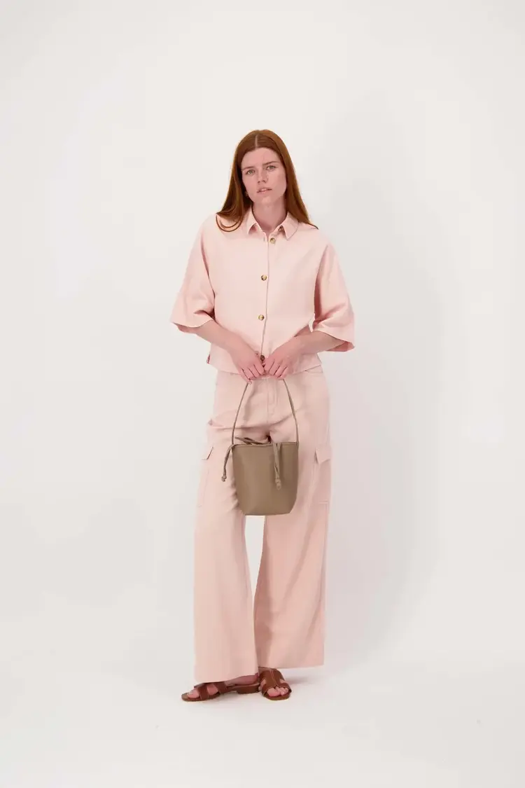 Zusss Zusss | Bucket bag klein donker sand