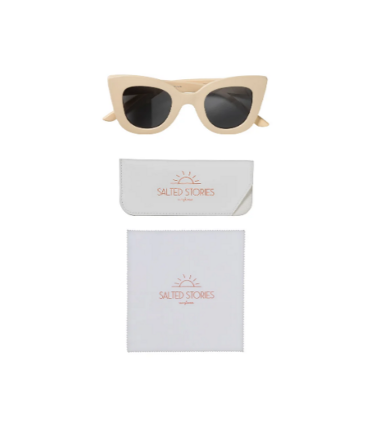 Salted Stories  Salted Stories | Zonnebril Cat Eye White Swan