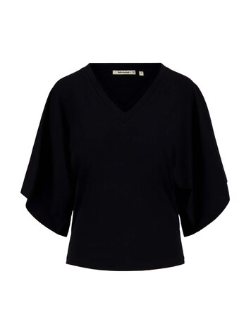 Zusss Zusss | T-shirt wijde mouw zwart