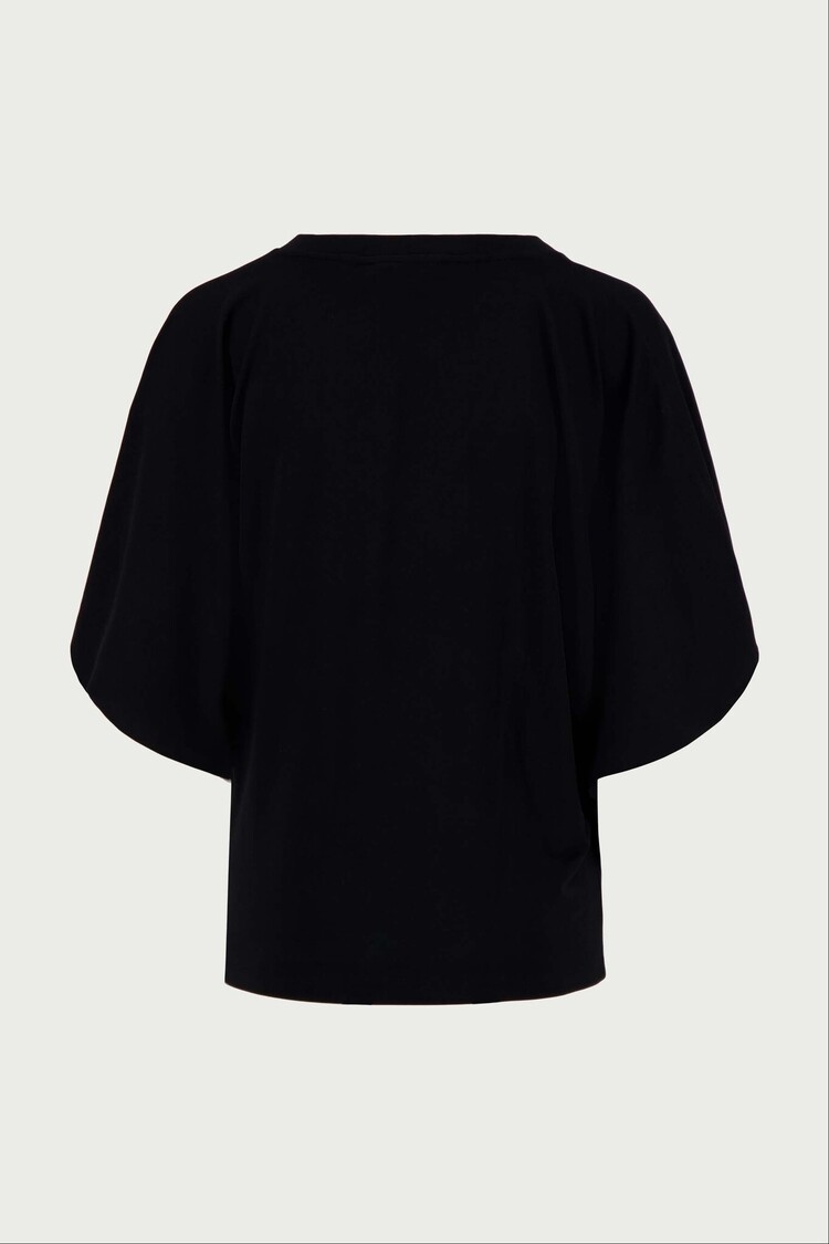 Zusss Zusss | T-shirt wijde mouw zwart