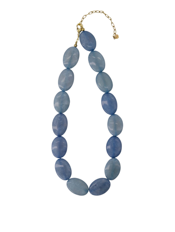 Zusss Zusss | Ketting van platte kralen blauw