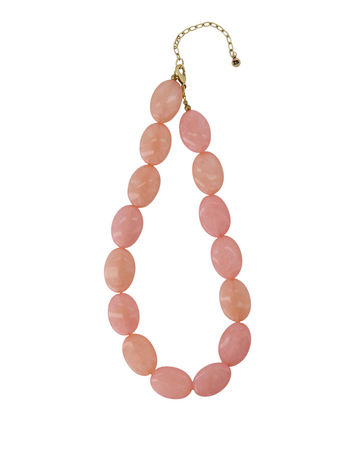 Zusss Zusss | Ketting van platte kralen roze