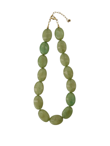 Zusss Zusss | Ketting van platte kralen groen