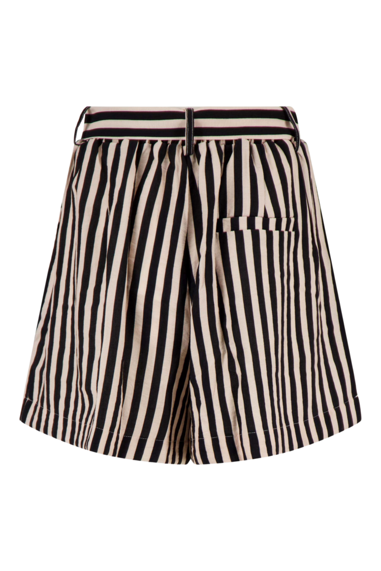 Zusss Zusss | Short streep met riem zwart