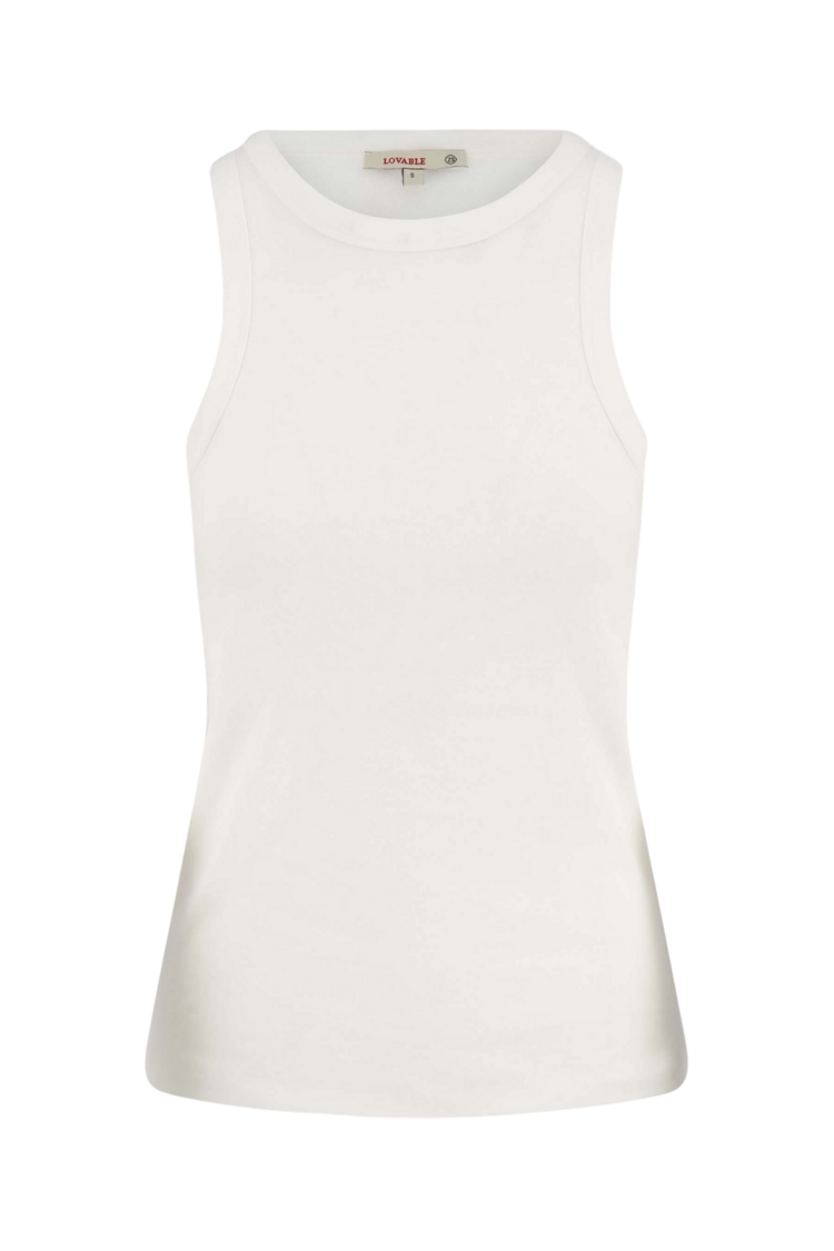 Zusss Zusss | Tanktop met borduur off white