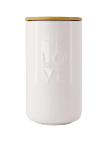 Zusss Zusss | Voorraadpot keramiek met deksel love