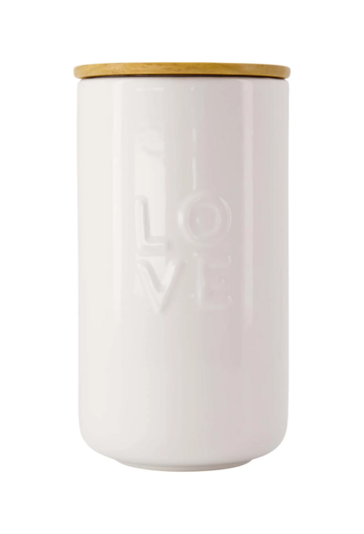 Zusss Zusss | Voorraadpot keramiek met deksel love