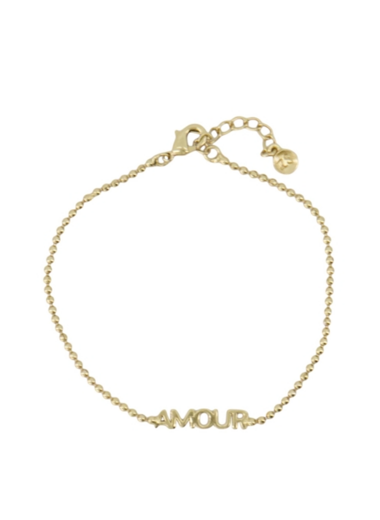 Zusss Zusss | Armband met tekst amour