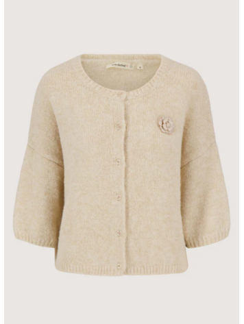 Zusss Zusss | Zacht basis vest met vleermuis mouwen en broche