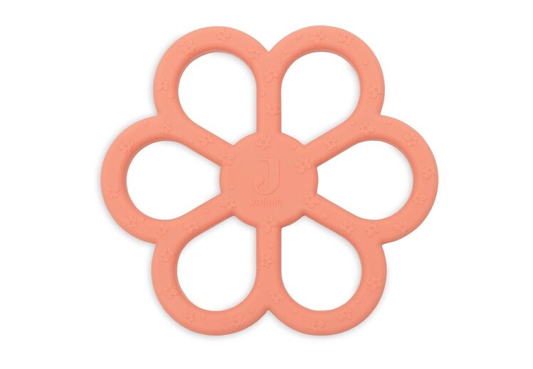 Jollein Jollein | Bijtring siliconen flower coral rose