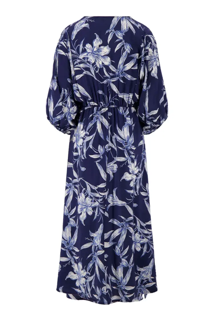 Zusss Zusss | Kimono jurk met print summer navy