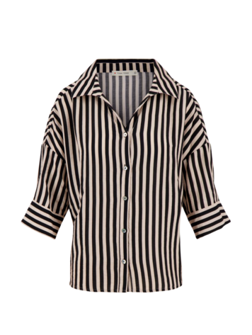 Zusss Zusss | Blouse streep zwart