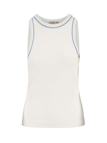 Zusss Zusss | Tanktop met piping white
