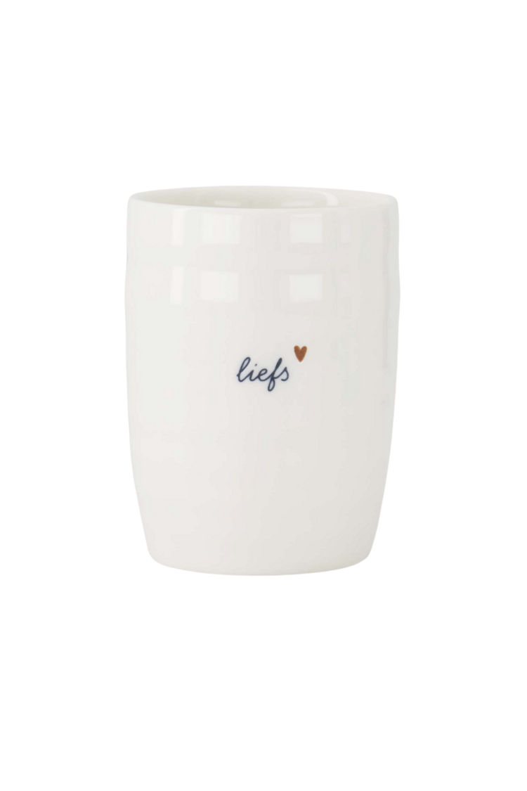 Zusss Zusss | Koffiemok liefs wit / bruin