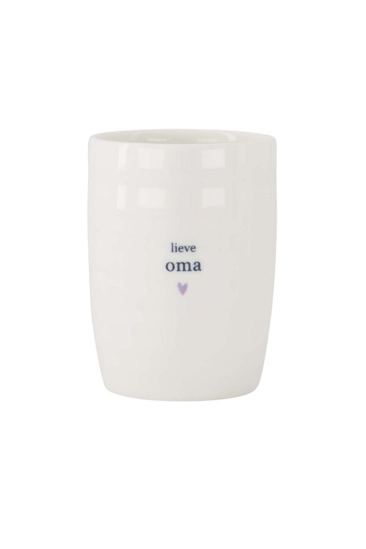 Zusss Zusss | Koffiemok lieve oma wit / lila