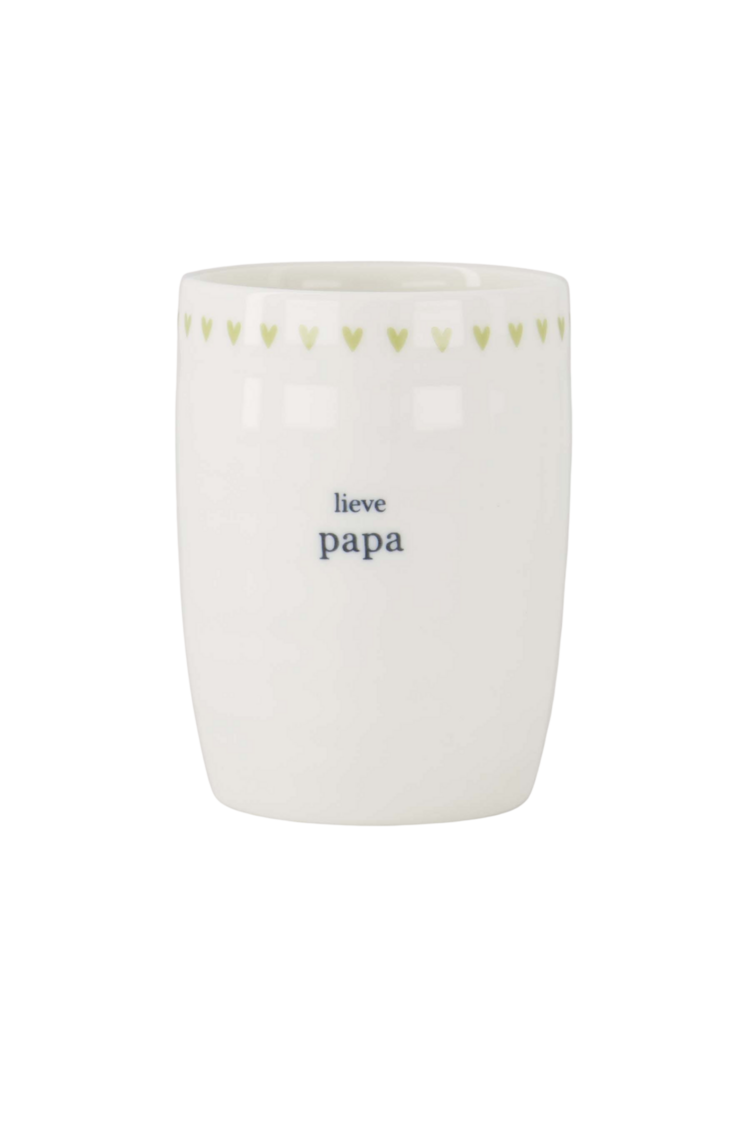 Zusss Zusss | Koffiemok lieve papa wit / lichtgroen