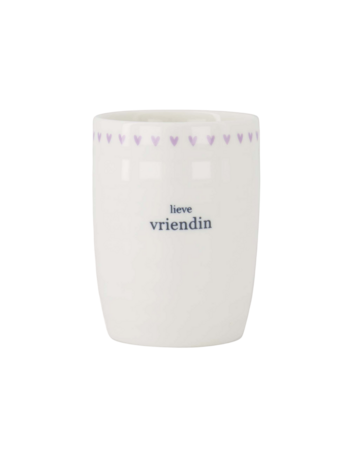 Zusss Zusss | Koffiemok lieve vriendin wit / lila
