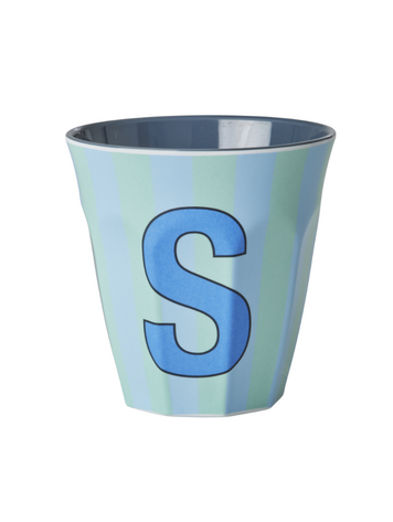 Rice Rice | Mok melamine S blauw stripes