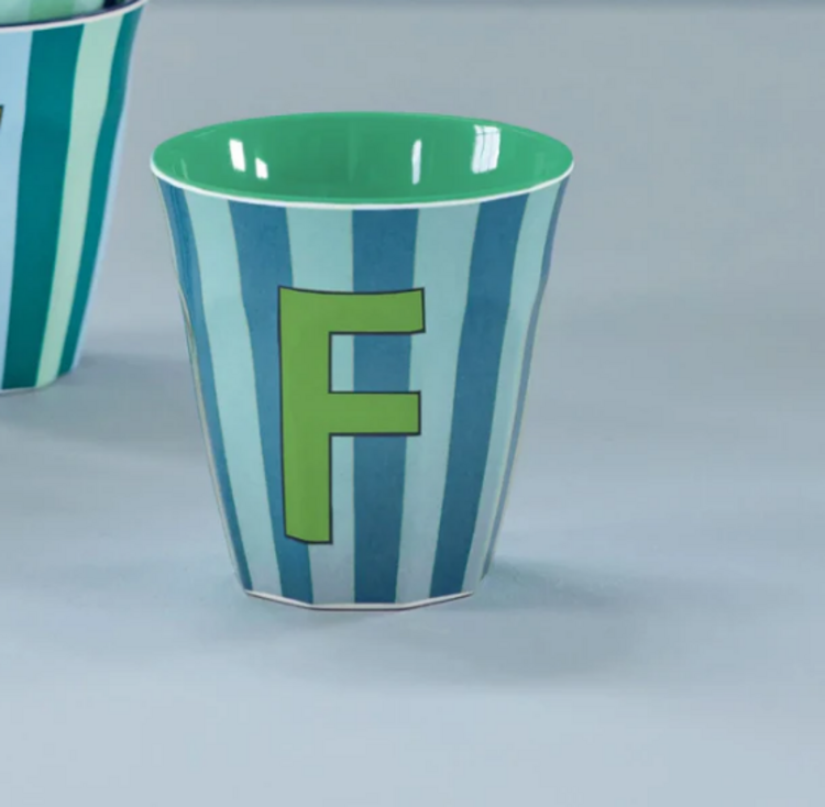 Rice Rice | Mok melamine F blauw stripes