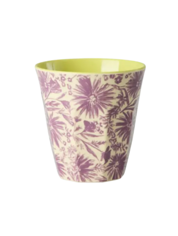Rice Rice | Mok melamine paars Flower Press Print