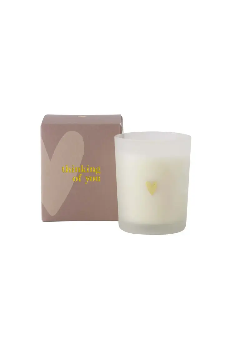 Zusss Zusss | Geurkaars glas in doosje thinking of you wit / bruin