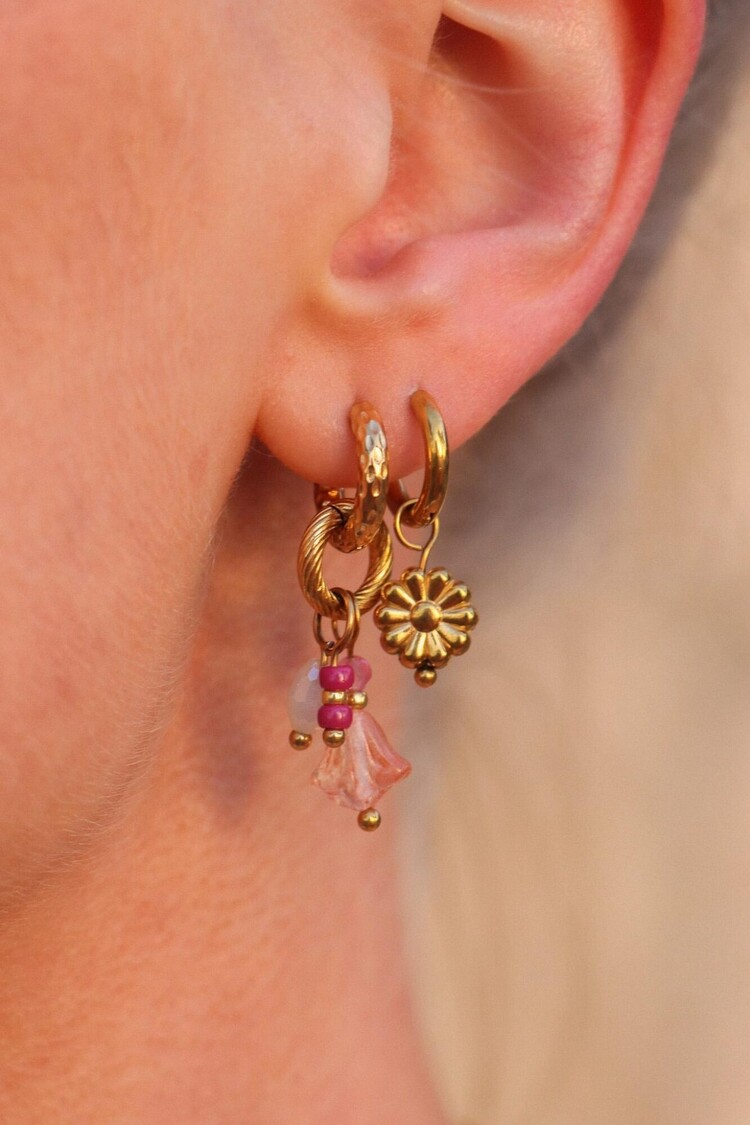 Label Kiki | Oorbellen Golden bloom gold Set2