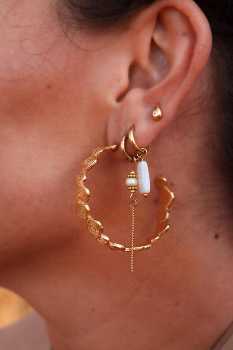 Label Kiki | Oorbellen Cloudy gold