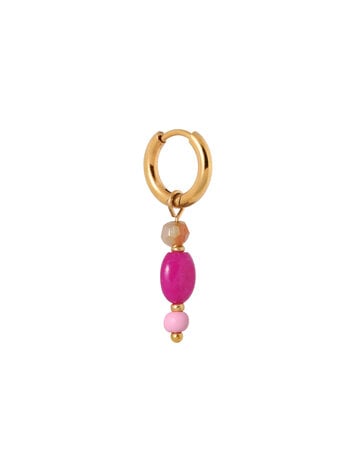 Label Kiki | Oorbellen Ibiza pink gold Set2