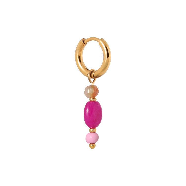 Label Kiki | Oorbellen Ibiza pink gold Set2