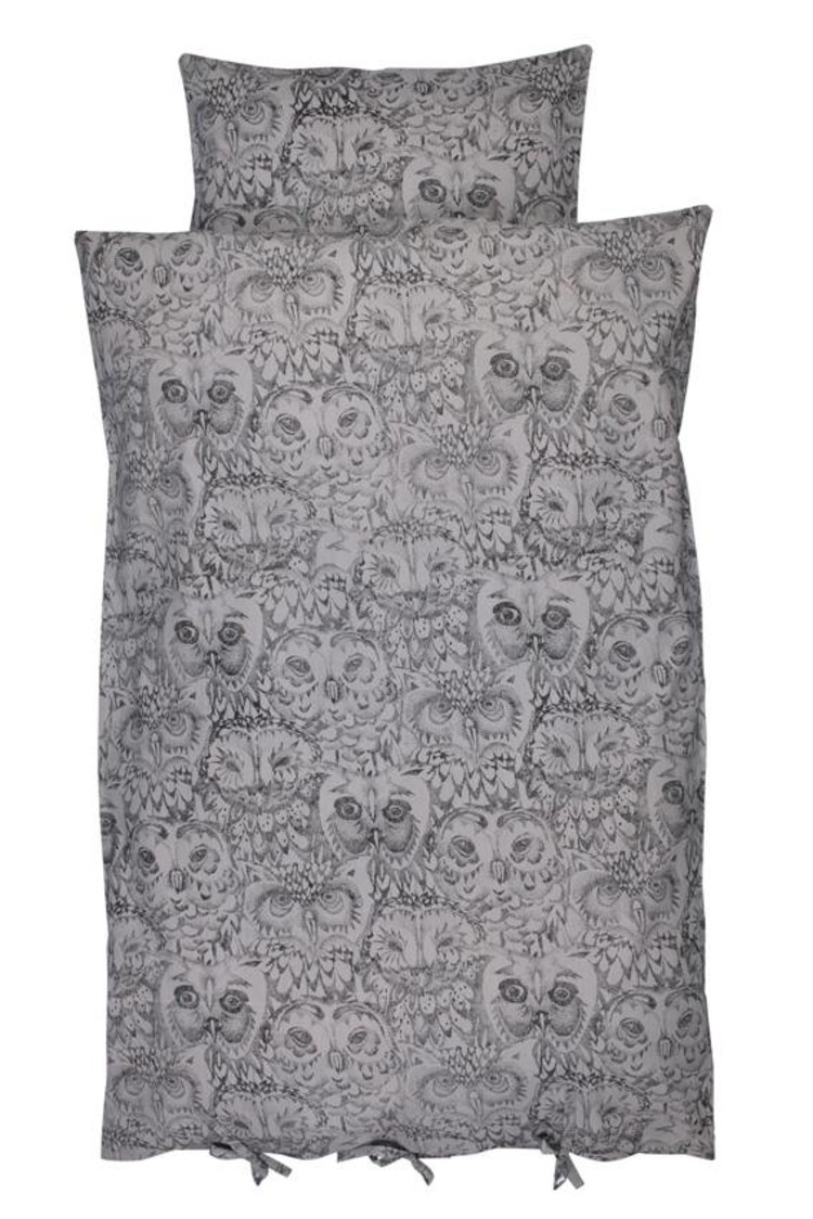 Soft gallery owl junior duvet cover drizzle