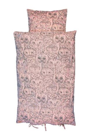 Soft gallery owl junior duvet cover coral