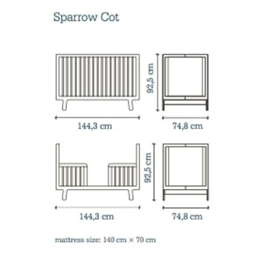 Oeuf Nyc Sparrow Crib White Cozykidz