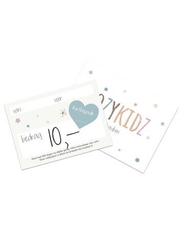 cadeaubon t.w.v. 10 euro