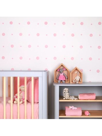 Love Mae dots pink wall decals