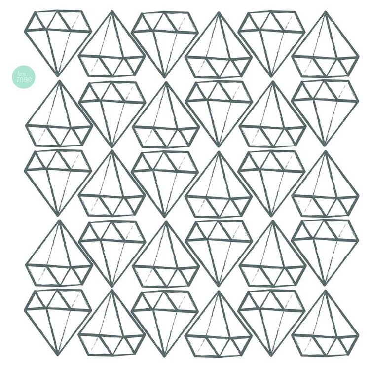 Love Mae diamond wall decals