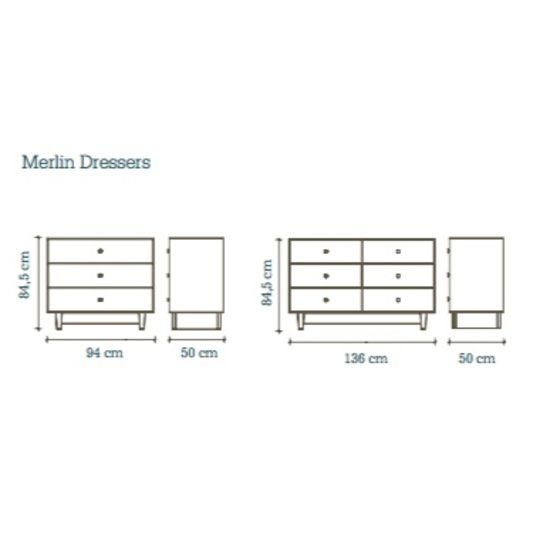 oeuf nyc merlin 3 drawer dresser classic birch white