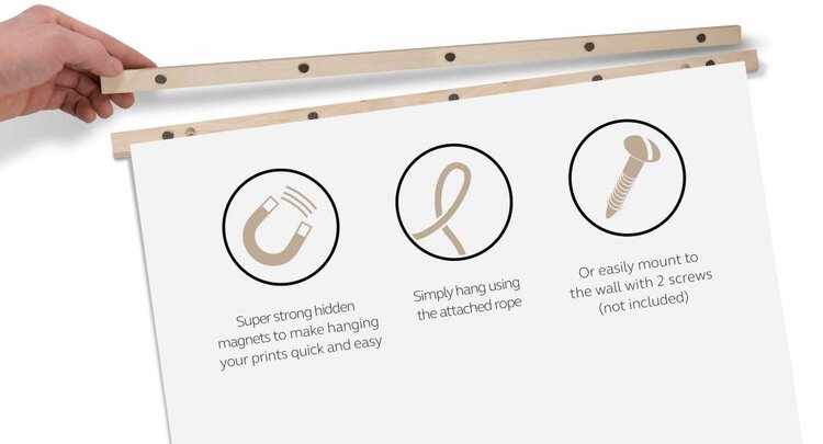 Thabto magnetisch posterframe A3 zwart