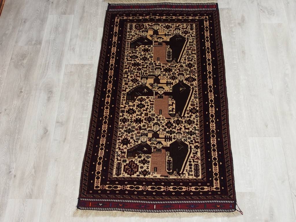 170x88 cm Afghan Nomaden Belotsch Orientteppich Wandteppich Ali khoja Nr:9