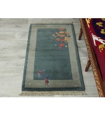 128x71 cm alte chinesische in antikem Stil Teppich Brücke chinese rug No:8