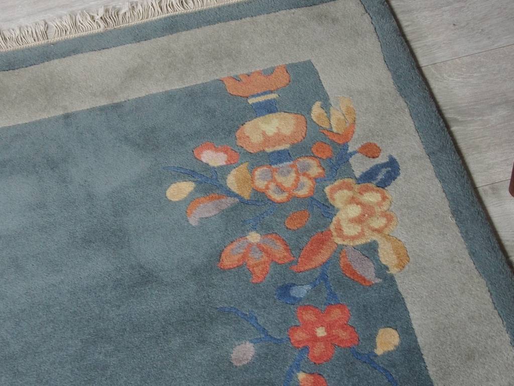 128x71 cm alte chinesische in antikem Stil Teppich Brücke chinese rug No:8